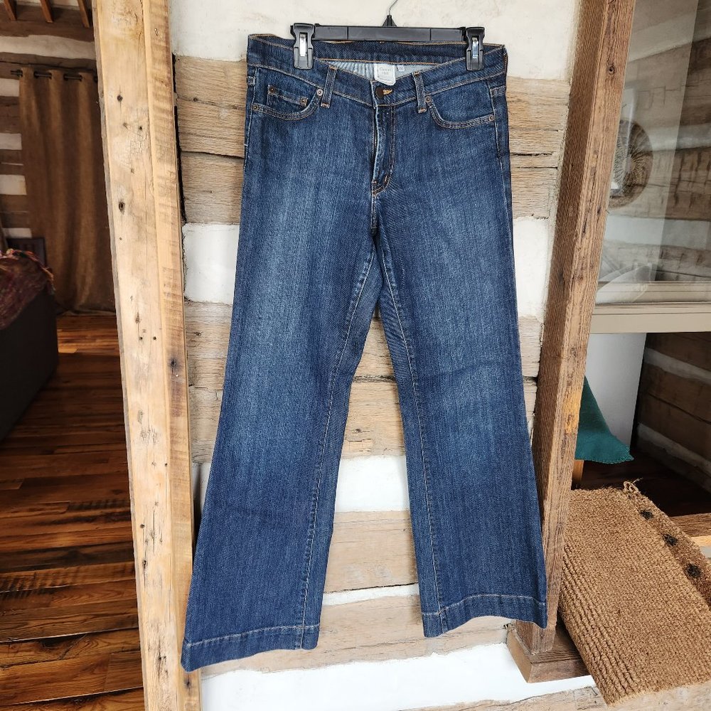 Garnet Hill Relaxed Wide-Leg Jeans